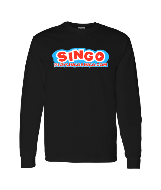 Singo Music Bingo - PlaySingoBingo.com - Black Long Sleeve T
