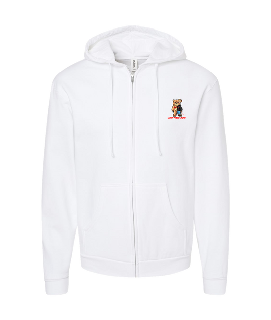 V-SMKITOP - LOGO 1 - White Zip Up Hoodie