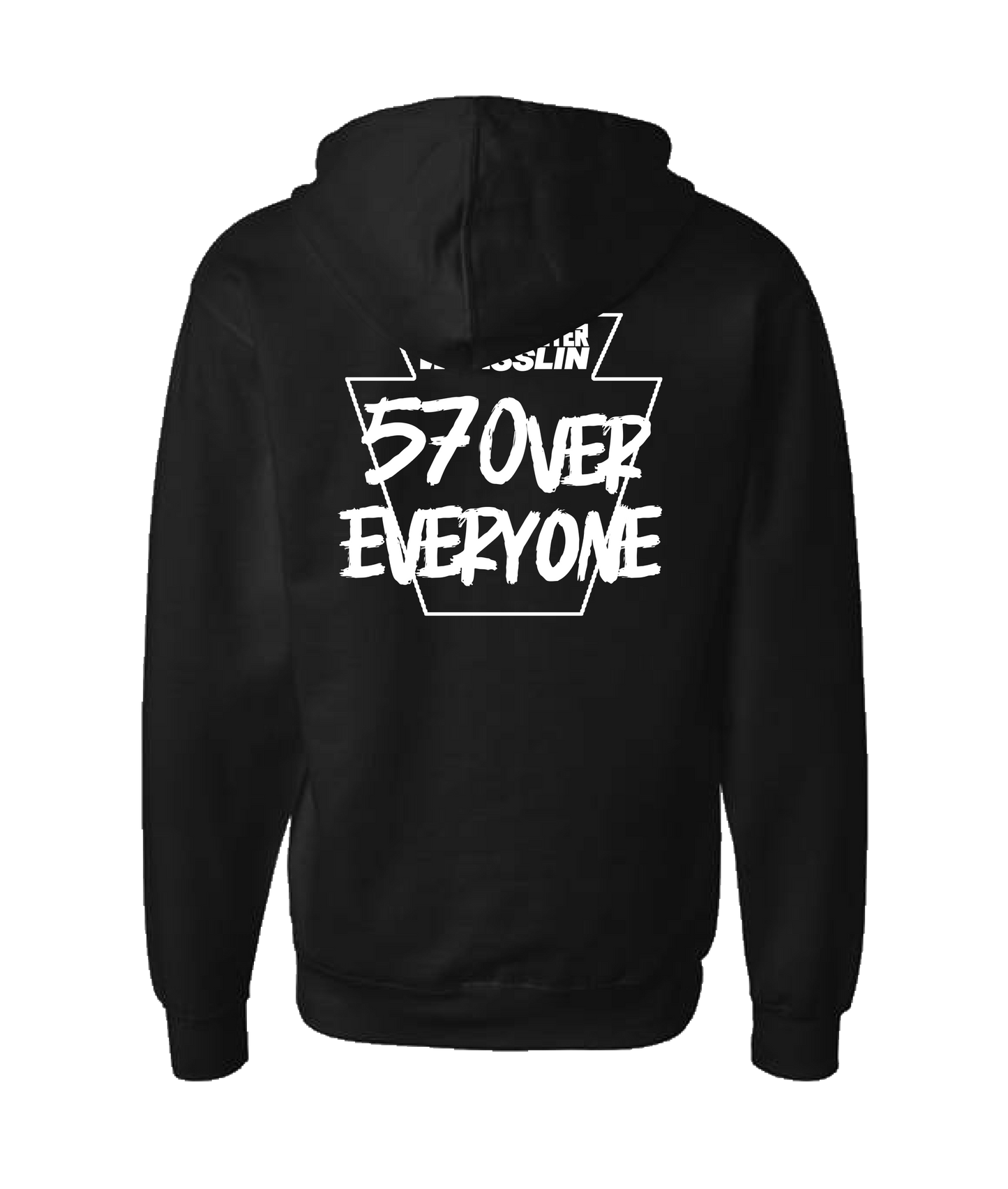 Smash Master Wrasslin - 570 OVER EVERYONE - Black Zip Up Hoodie