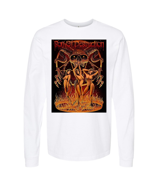 V-SODTOP - Destruction Designed - White Long Sleeve T
