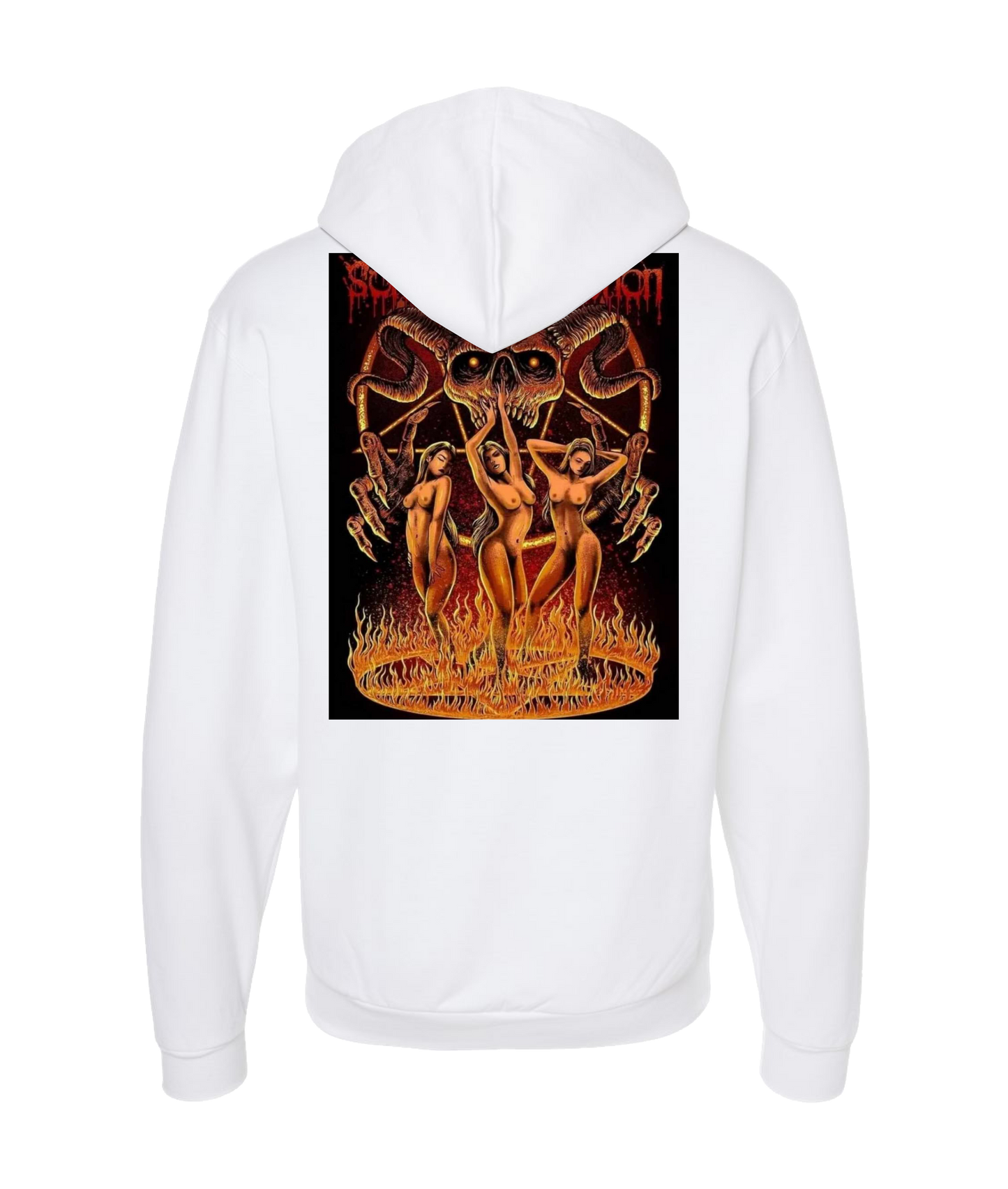 V-SODTOP - Destruction Designed - White Zip Up Hoodie