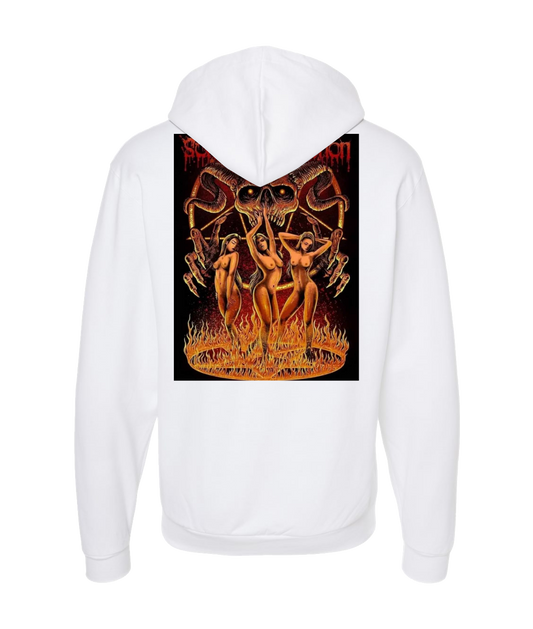 V-SODTOP - Destruction Designed - White Zip Up Hoodie