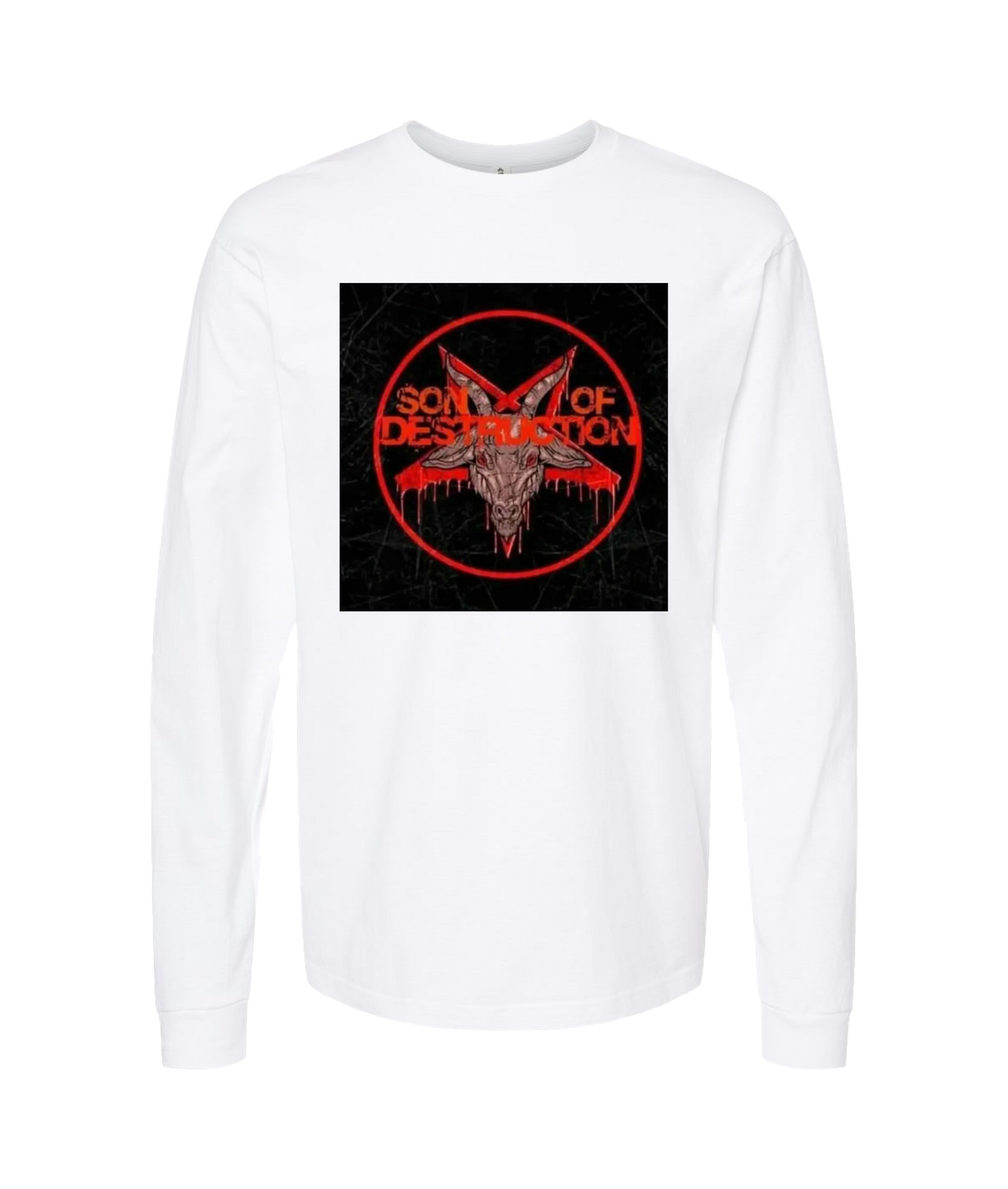 V-SODTOP - Destruction Designed - White Long Sleeve T