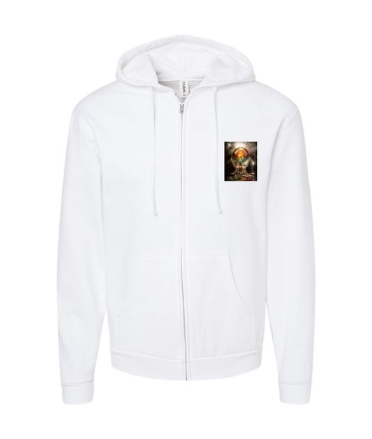 V-SOP - DESIGN 2 - White Zip Up Hoodie