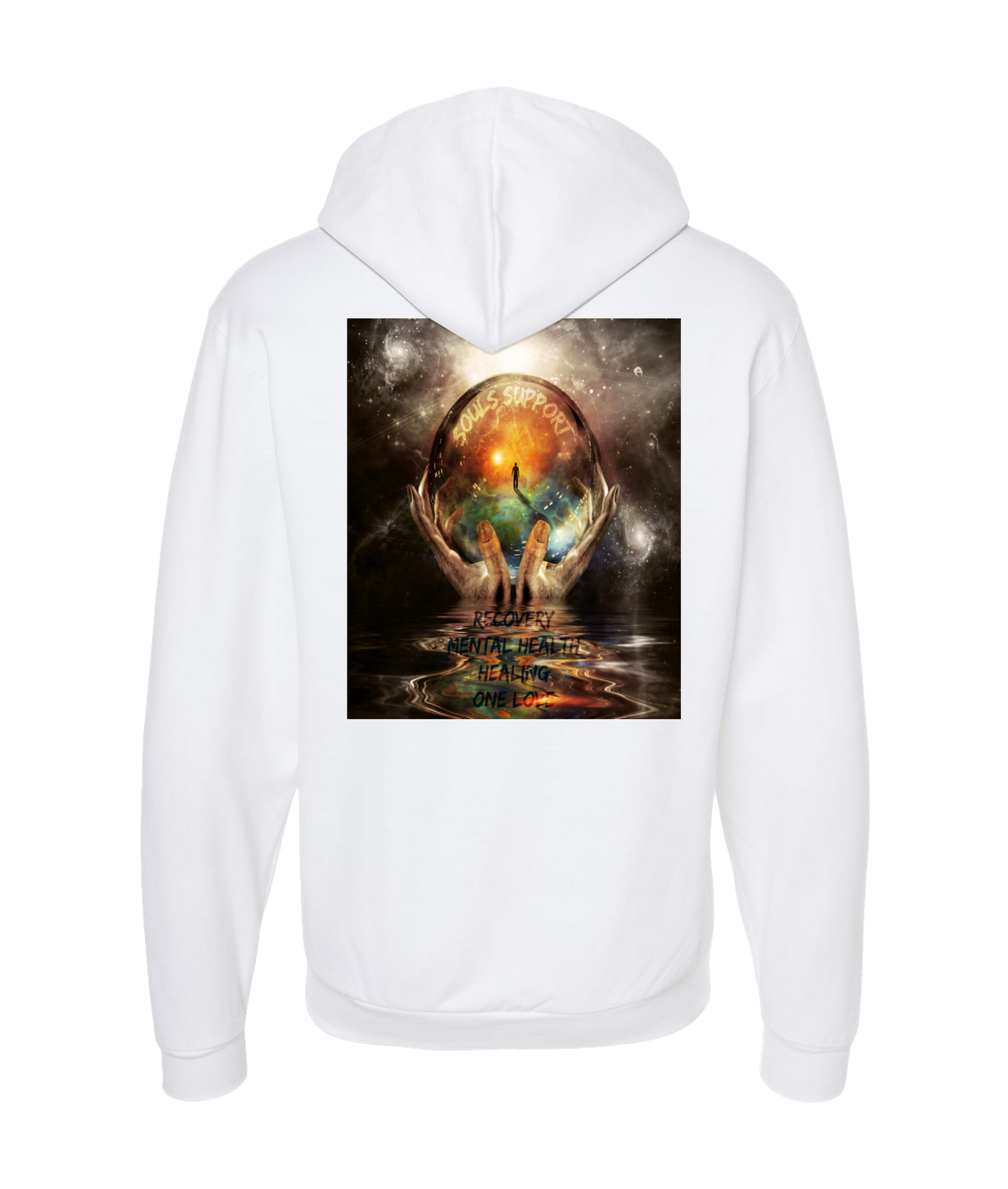 V-SOP - DESIGN 2 - White Zip Up Hoodie