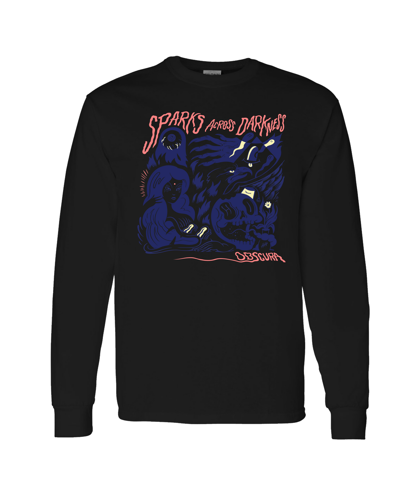 Sparks Across Darkness - Obscura - Black Long Sleeve T