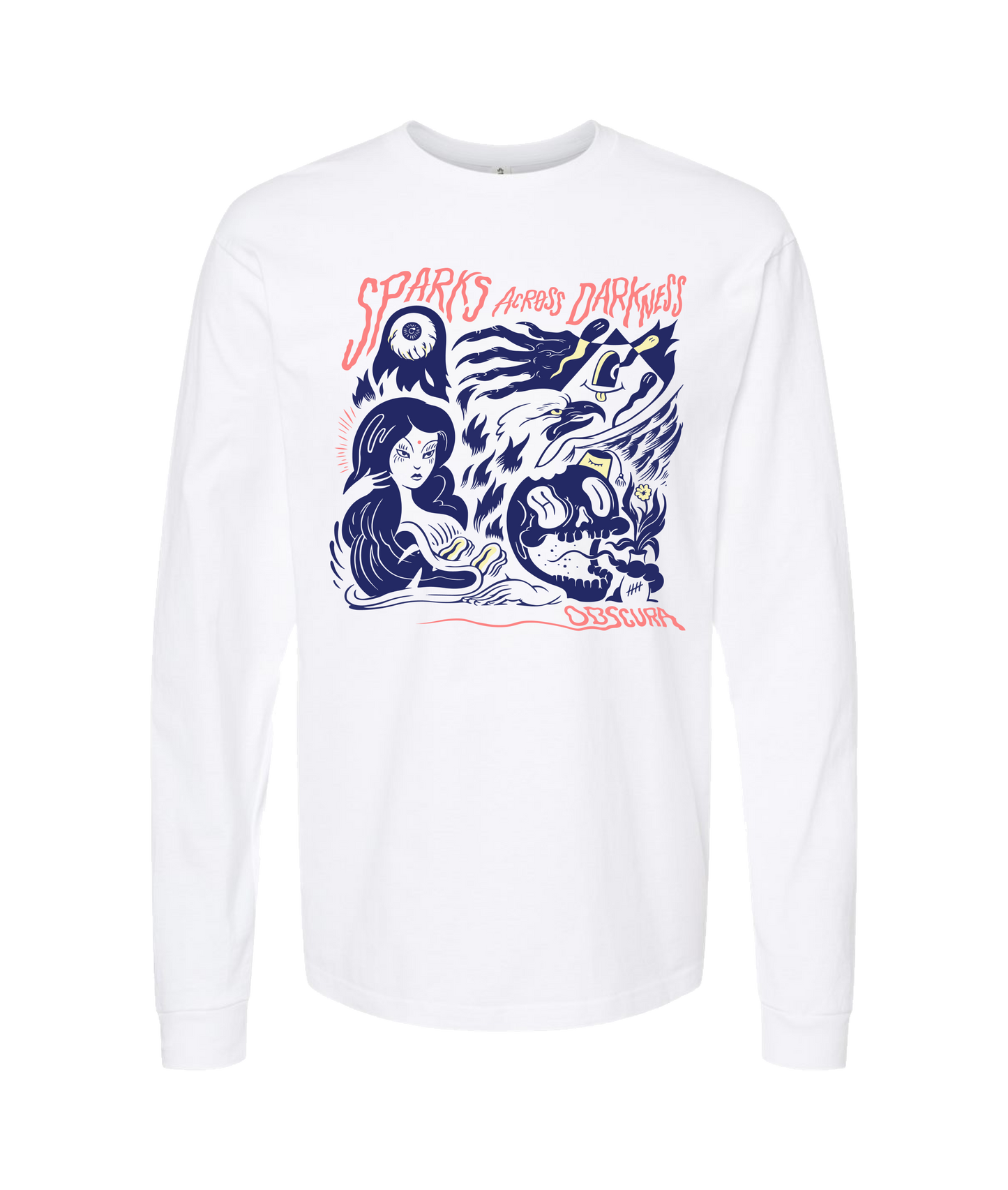 Sparks Across Darkness - Obscura - White Long Sleeve T