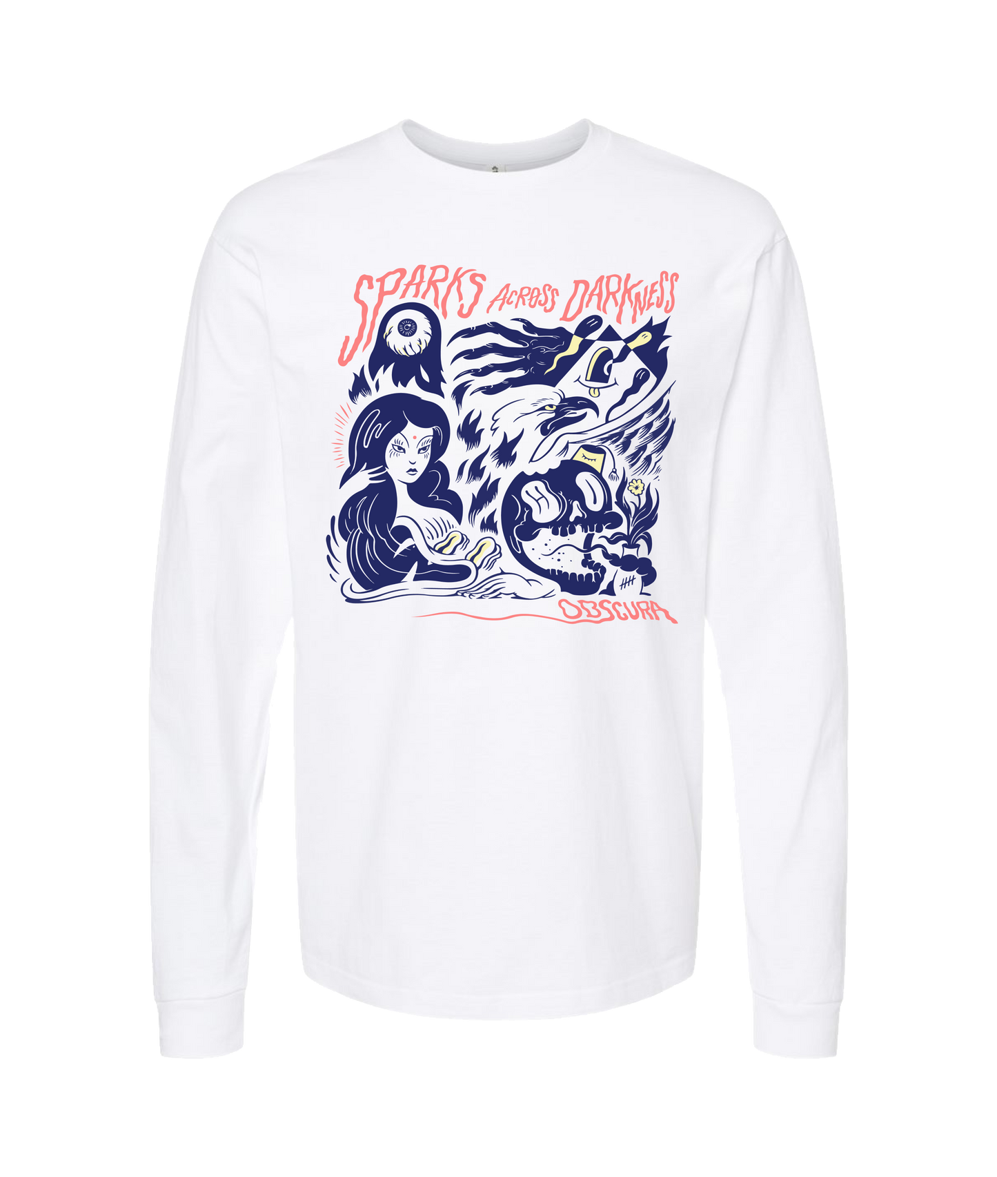 V-SPADTOP - Obscura - White Long Sleeve T