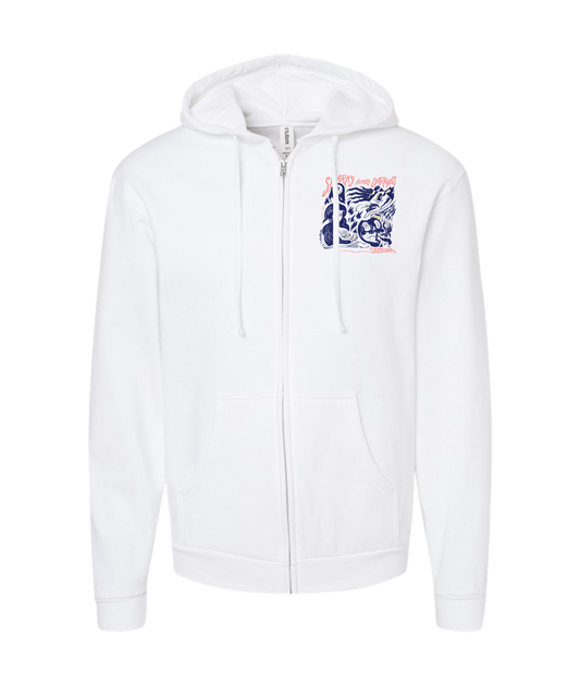 V-SPADTOP - Obscura - White Zip Up Hoodie