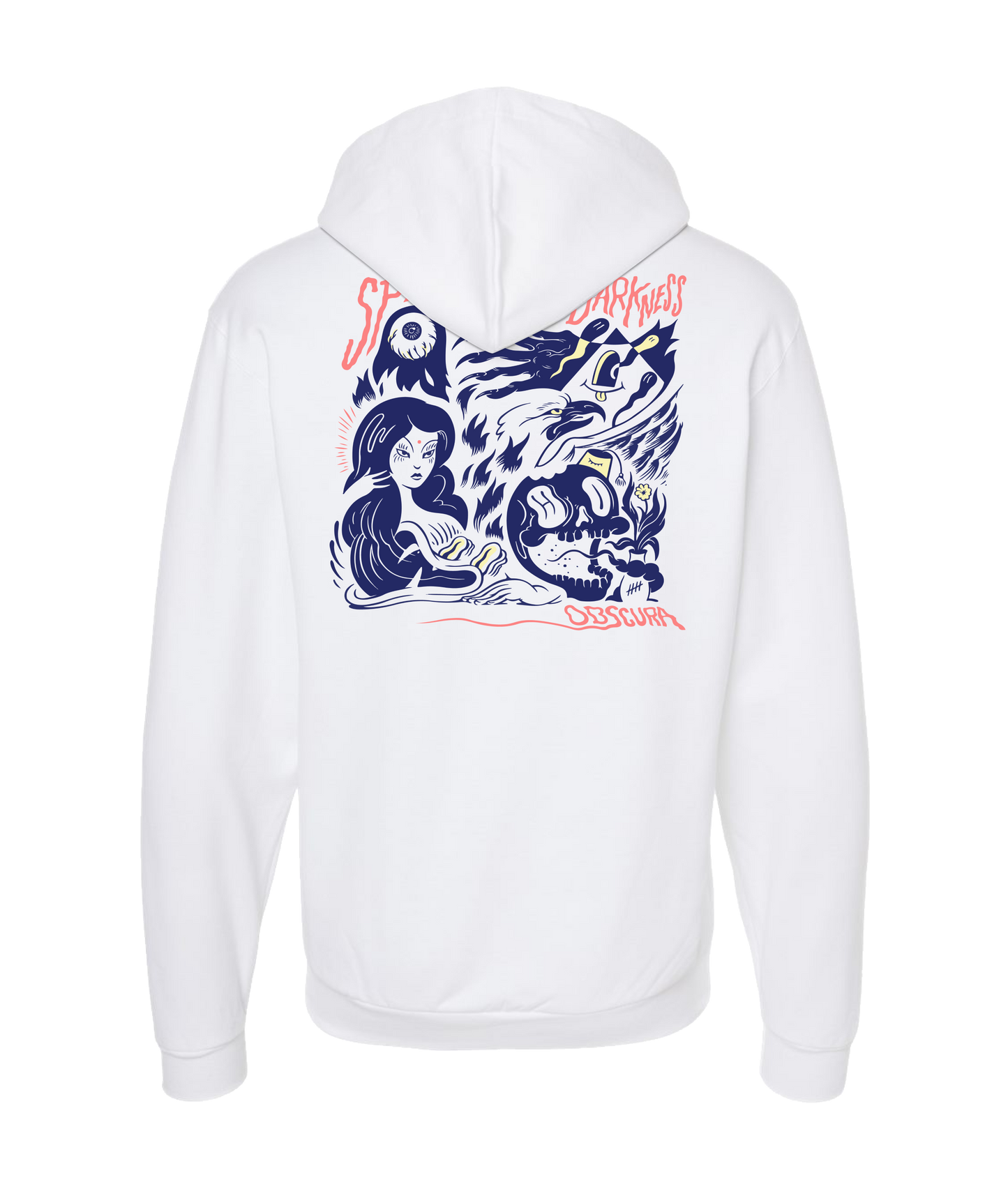 V-SPADTOP - Obscura - White Zip Up Hoodie