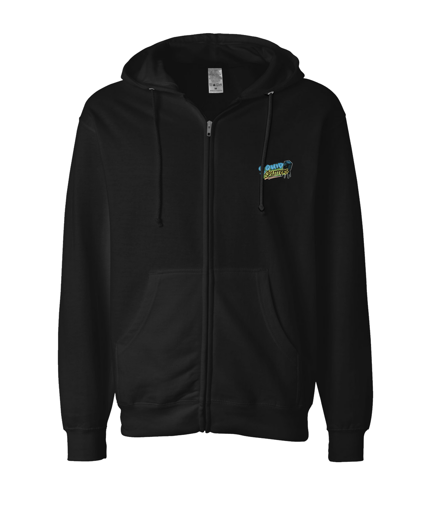 V-SQTOP - DESIGN 1 - Black Zip Up Hoodie