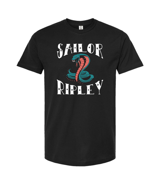 Sailor Ripley - Logo - Black T-Shirt