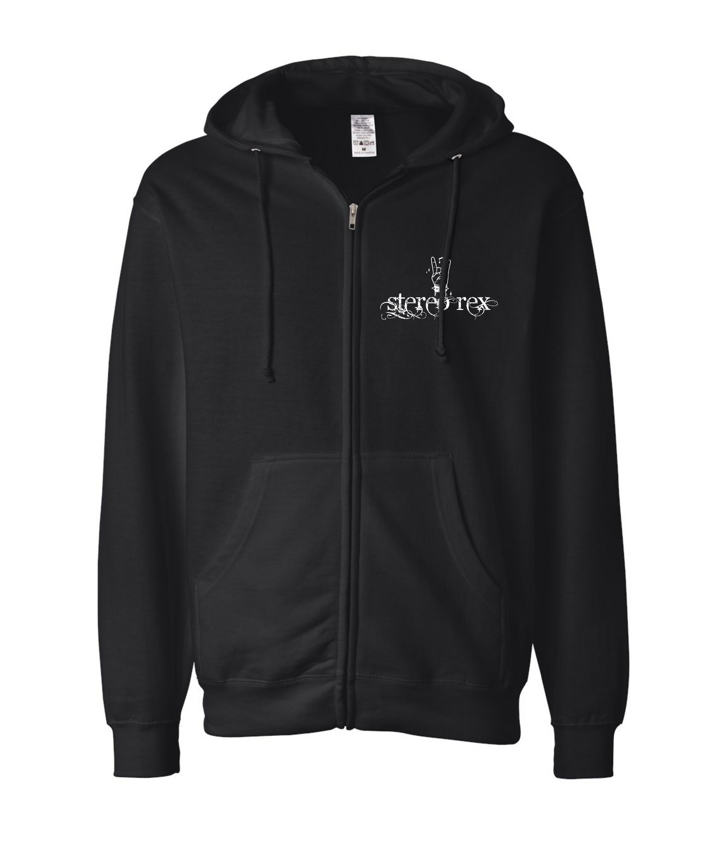 Stereo Rex - Rock On - Black Zip Hoodie