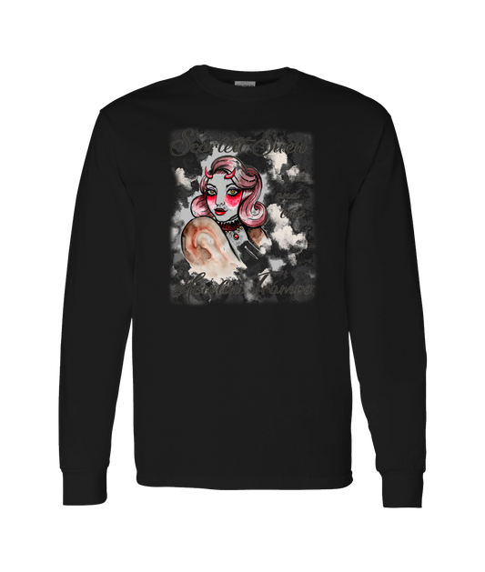 V-SSHTTOP - DESIGN 2 - Black Long Sleeve T
