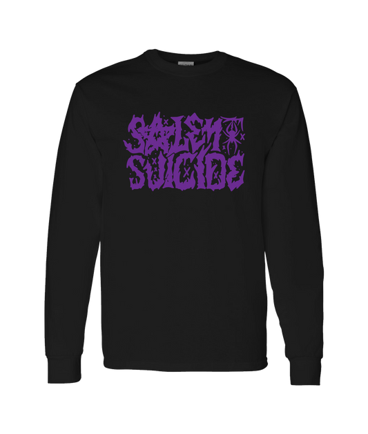 Salem Suicide - Logo Purple - Black Long Sleeve T