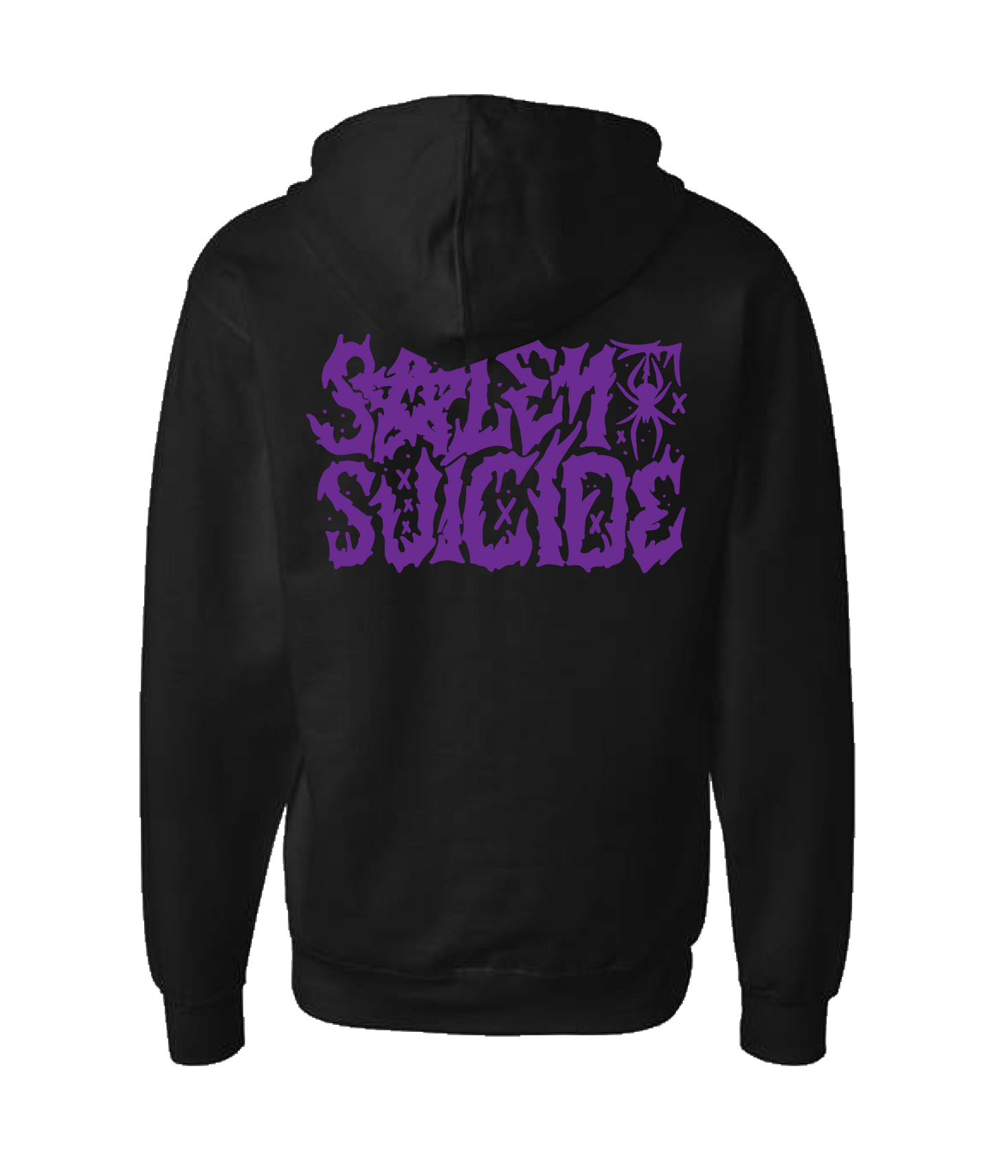 Salem Suicide - Logo Purple - Black Zip Up Hoodie