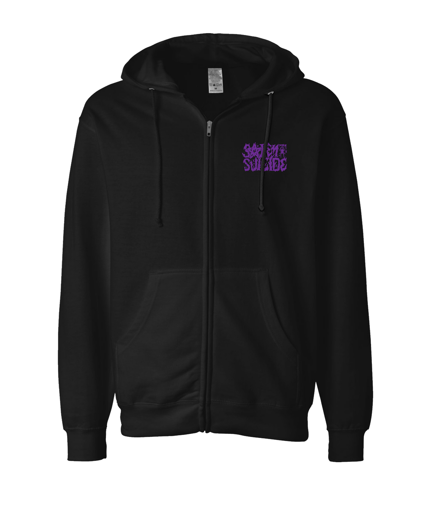 Salem Suicide - Logo Purple - Black Zip Up Hoodie