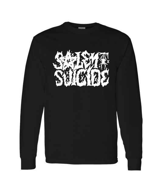 Salem Suicide - Logo White - Black Long Sleeve T
