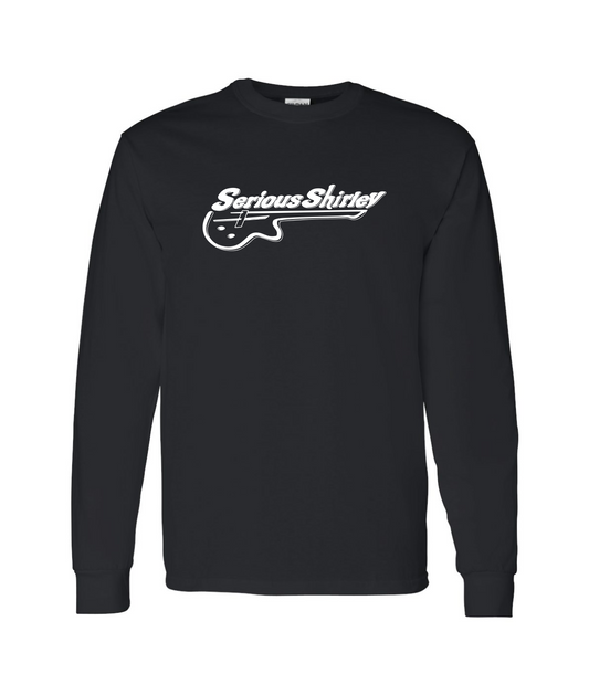 Serious Shirley - Guitar Logo - Black Long Sleeve T