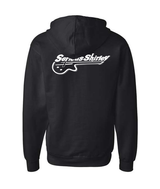 Serious Shirley - Guitar Logo - Black Zip Hoodie
