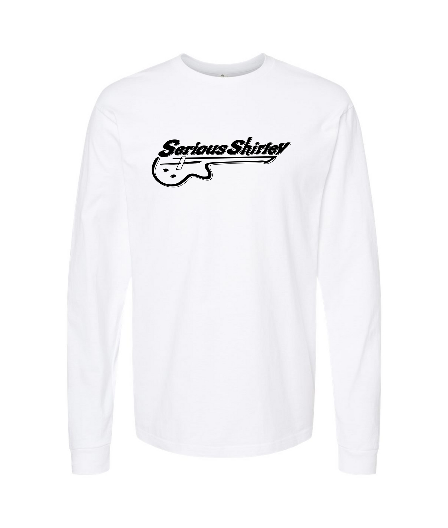 Serious Shirley - Guitar Logo - White Long Sleeve T