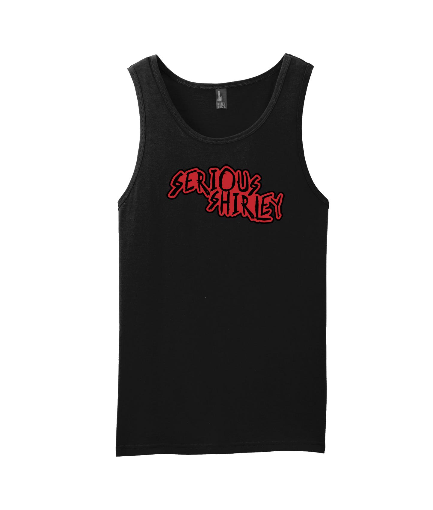 Serious Shirley - Red Scratch - Black Tank Top