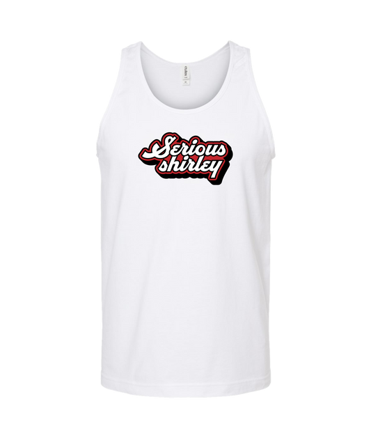 Serious Shirley - Red and White Logo - White Tank Top