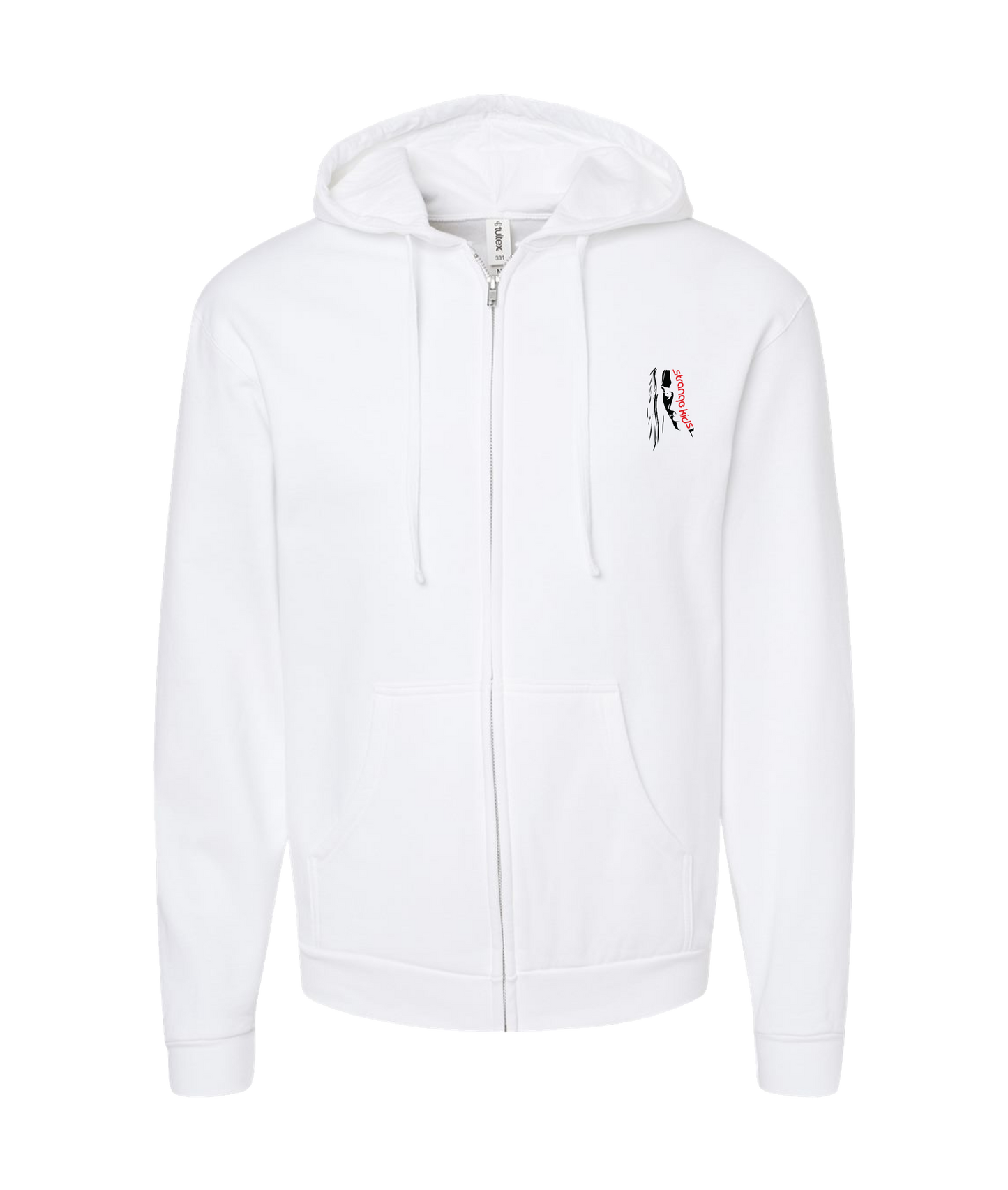 V-STKTOP - Silhouette - White Zip Up Hoodie