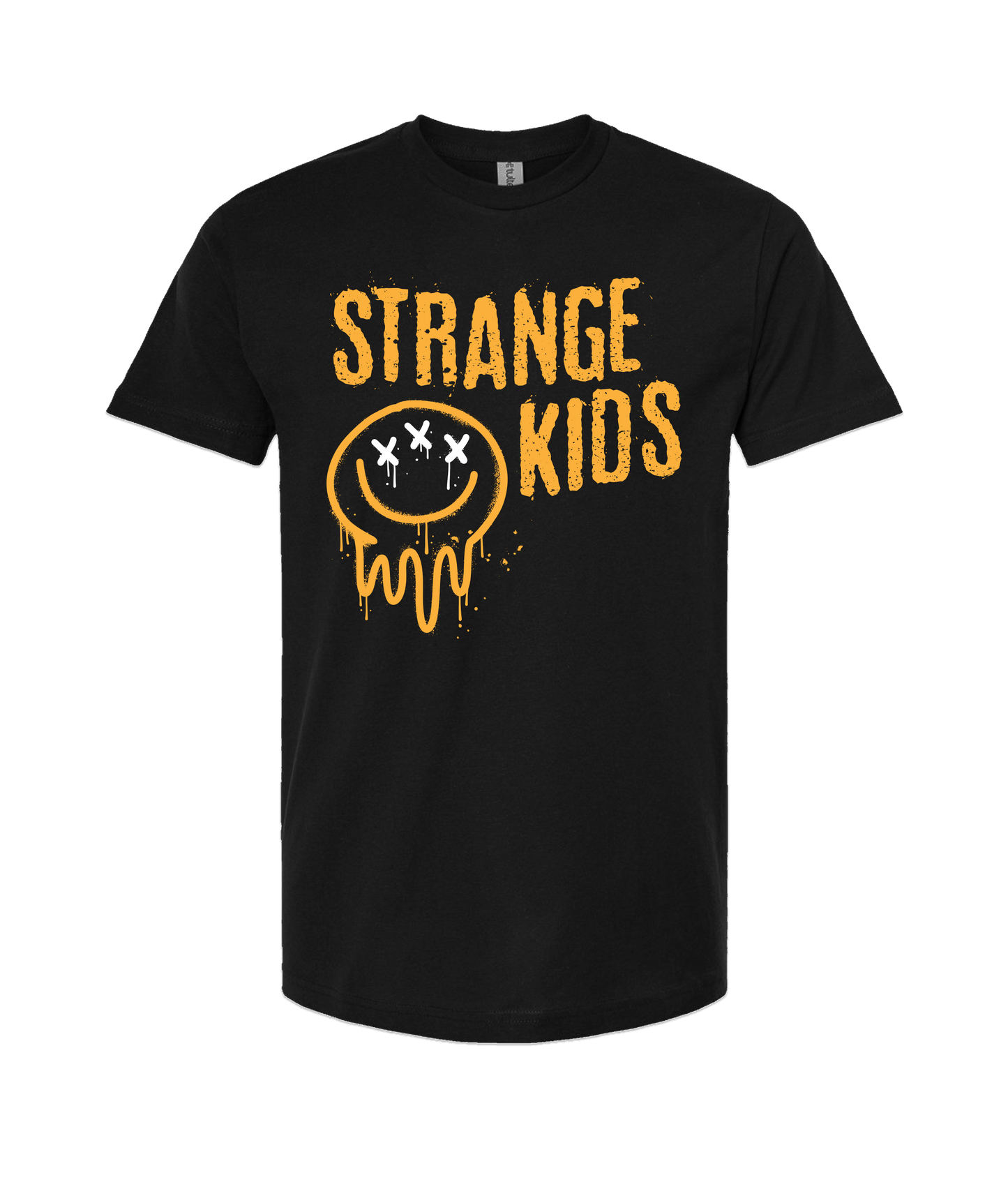 Strange Kids - Smile Stacked - Black T-Shirt