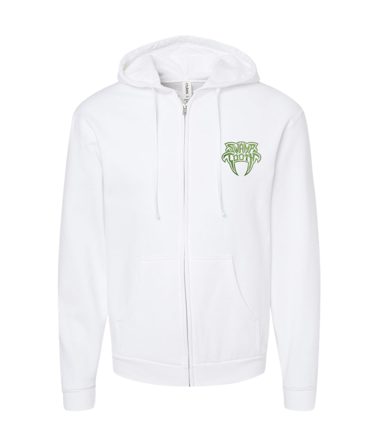Swamp Tooth - Logo - White Zip Up Hoodie