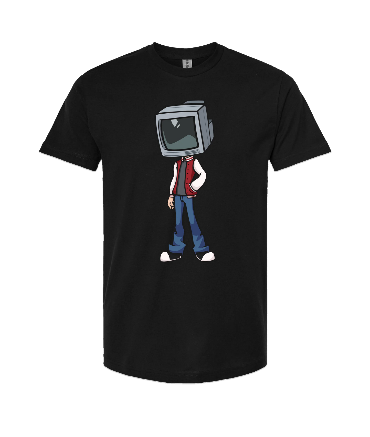 Static Snow - TV Head 1 - Black T-Shirt