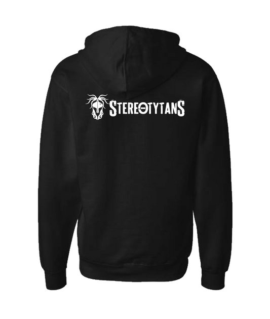 Stereotytans - Horizontal Logo - Black Zip Up Hoodie
