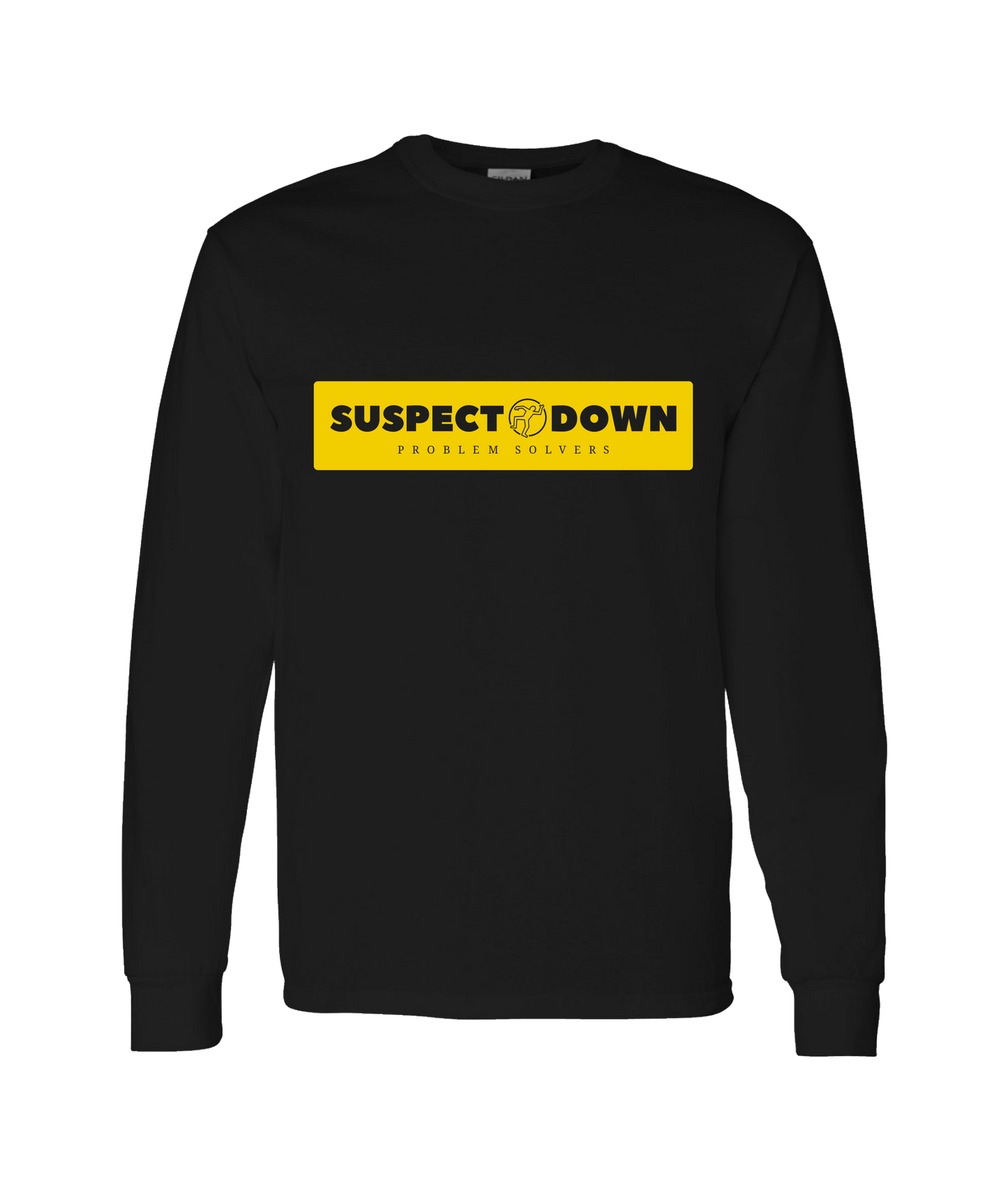 Suspect Down - PROBLEM SOLVERS - Black Long Sleeve T