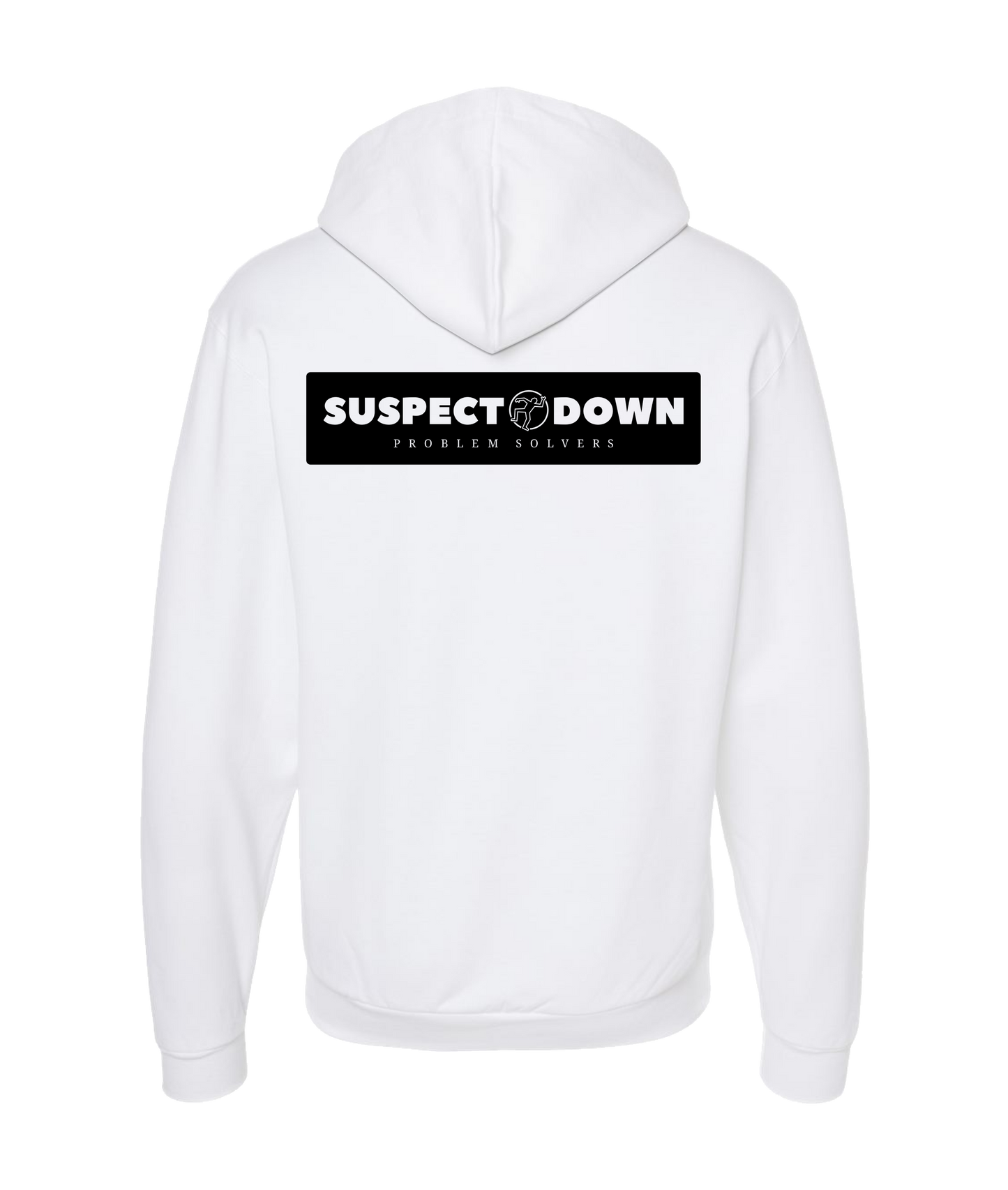 Suspect Down - PROBLEM SOLVERS - White Zip Up Hoodie