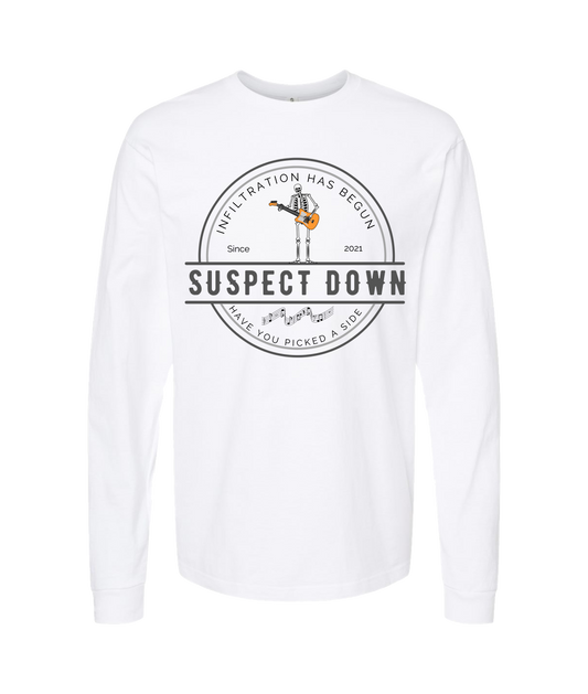 Suspect Down - INFILTRATION - White Long Sleeve T