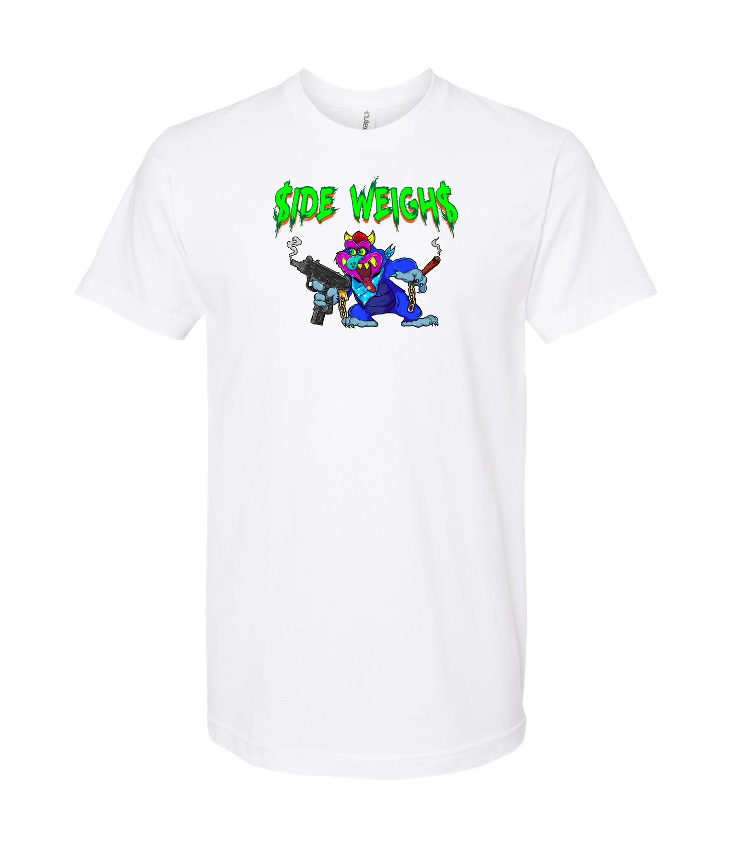 Side Weighs - Spitz - White T-Shirt
