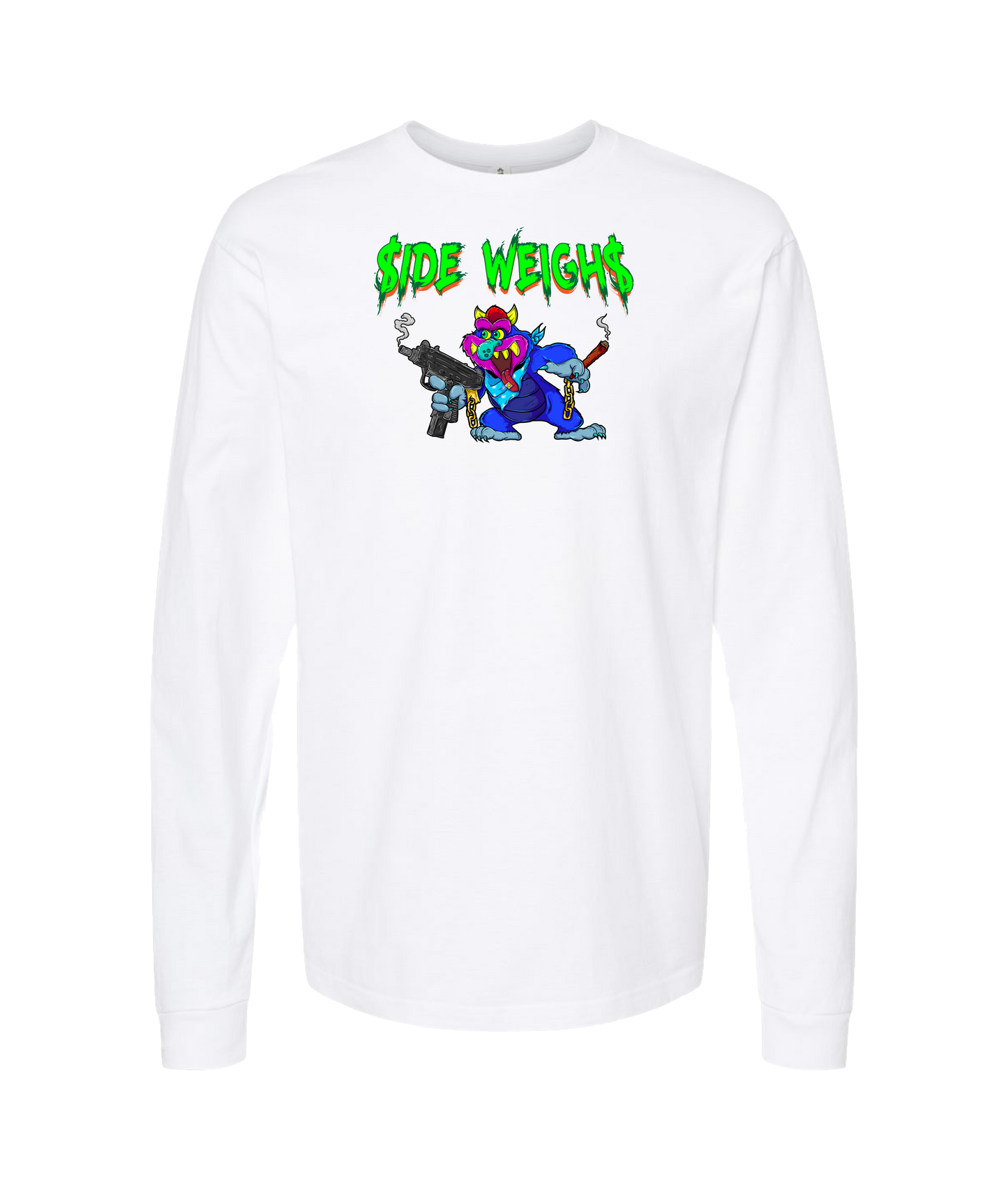 Side Weighs - Spitz - White Long Sleeve T