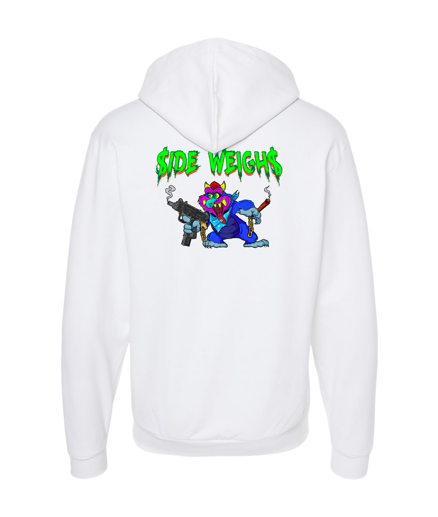 Side Weighs - Spitz - White Zip Up Hoodie