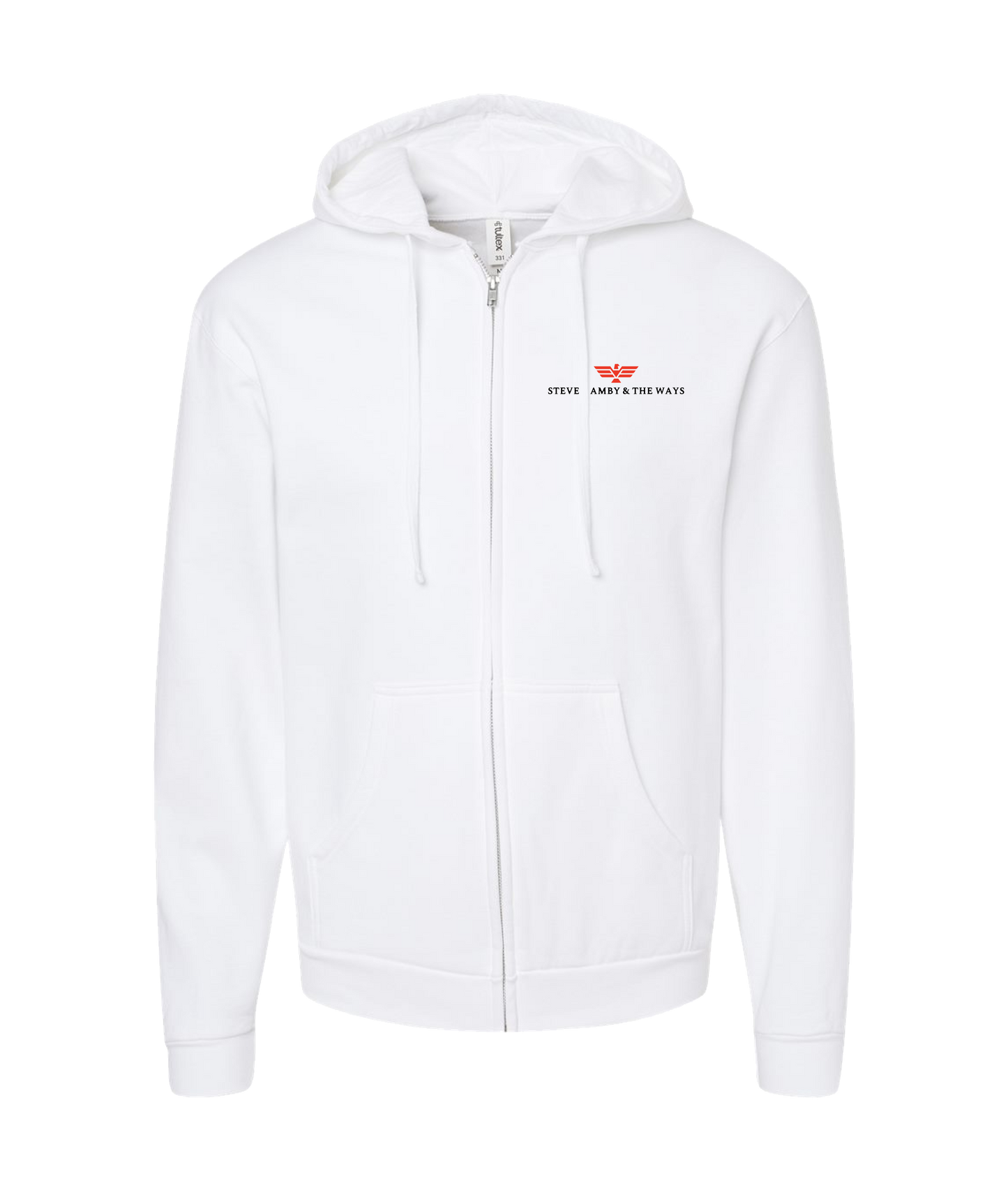 Steve Hamby & The Ways - Logo - White Zip Up Hoodie