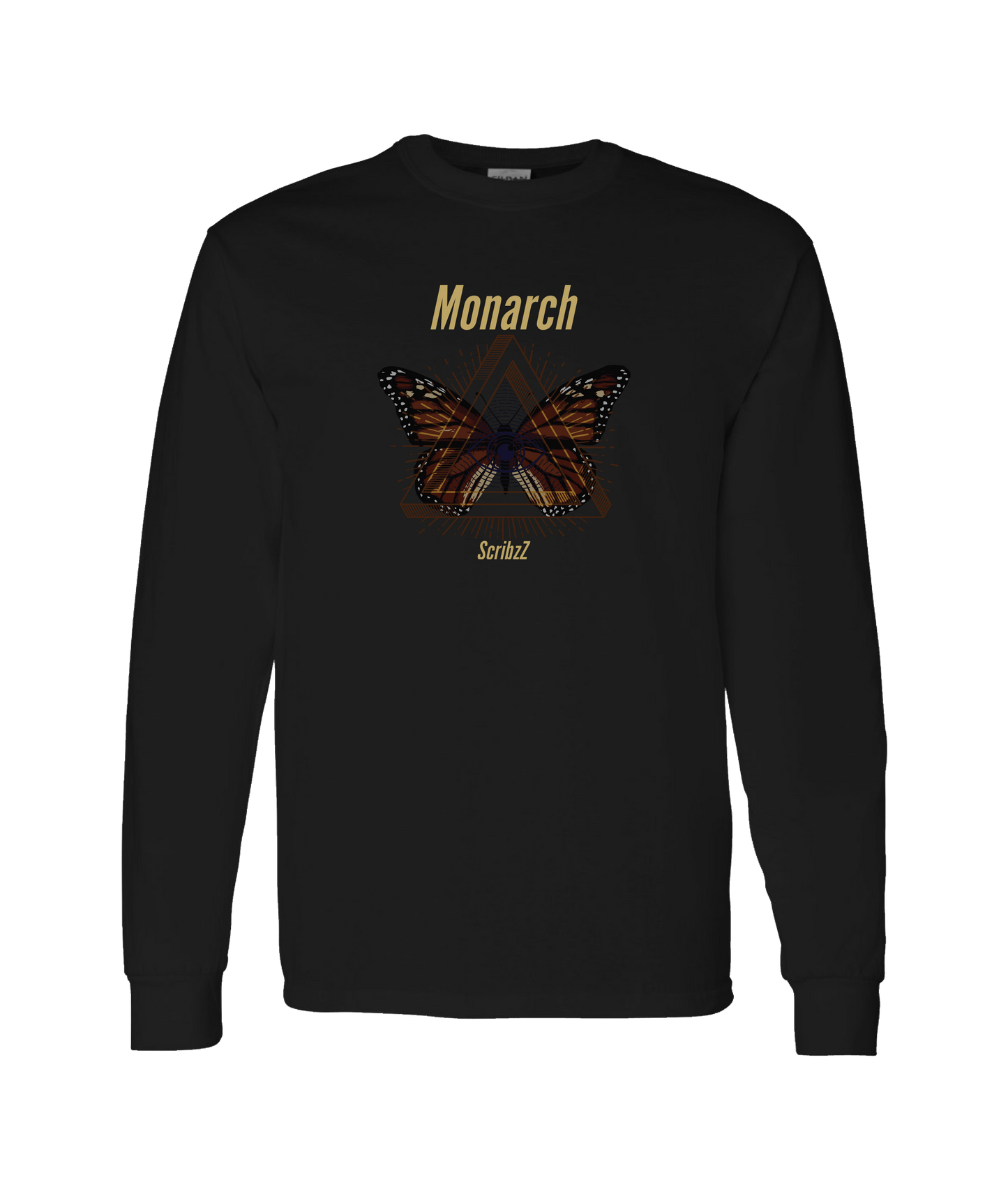 ScribzZ - Monarch - Black Long Sleeve T