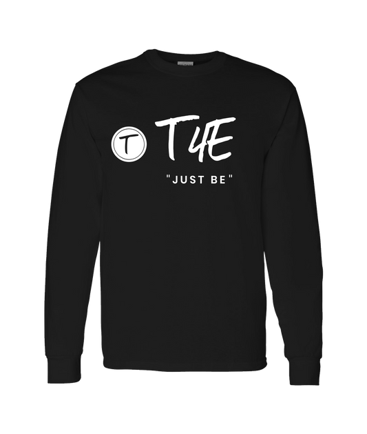 V-T4ETOP - JUST BE - Black Long Sleeve T