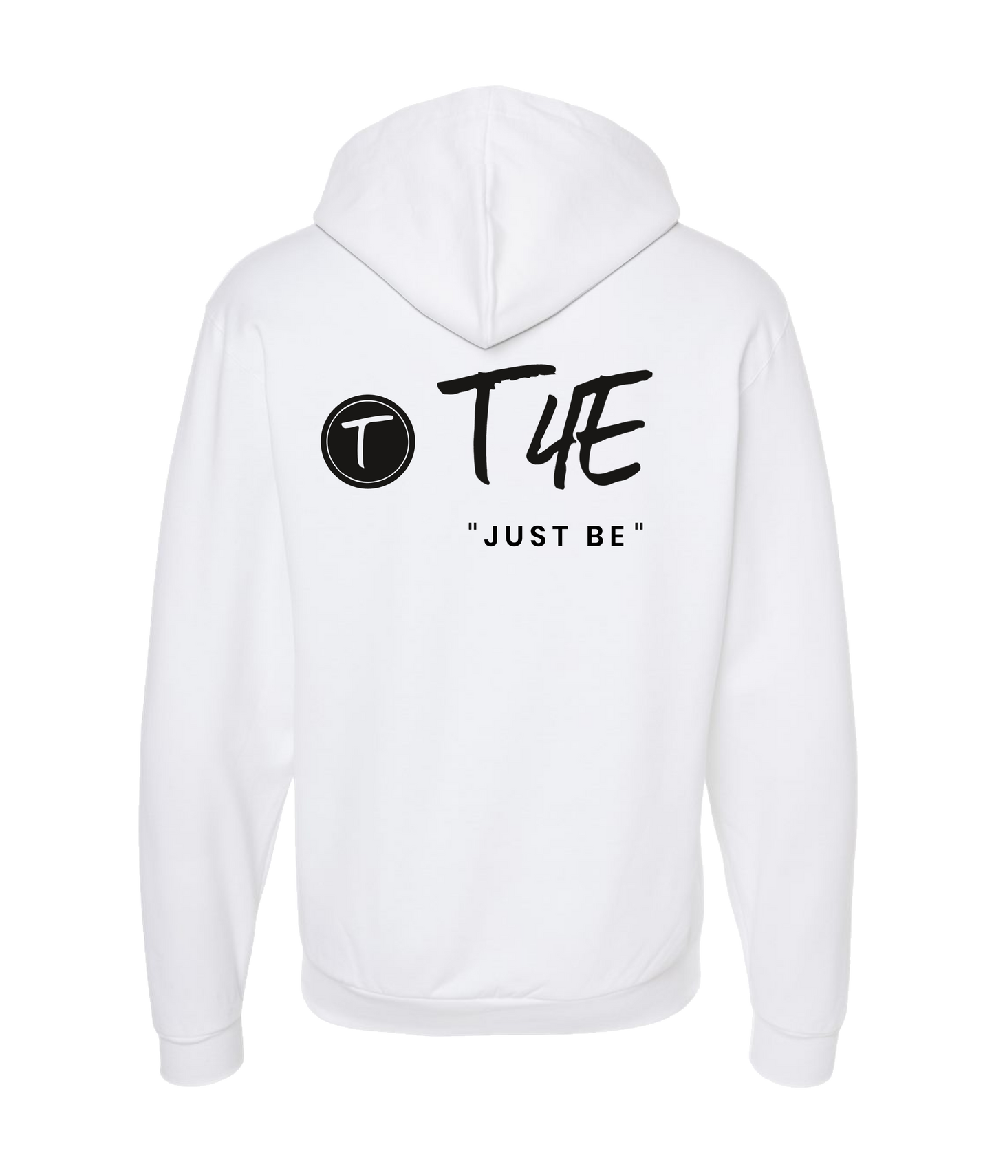 V-T4ETOP - JUST BE - White Zip Up Hoodie