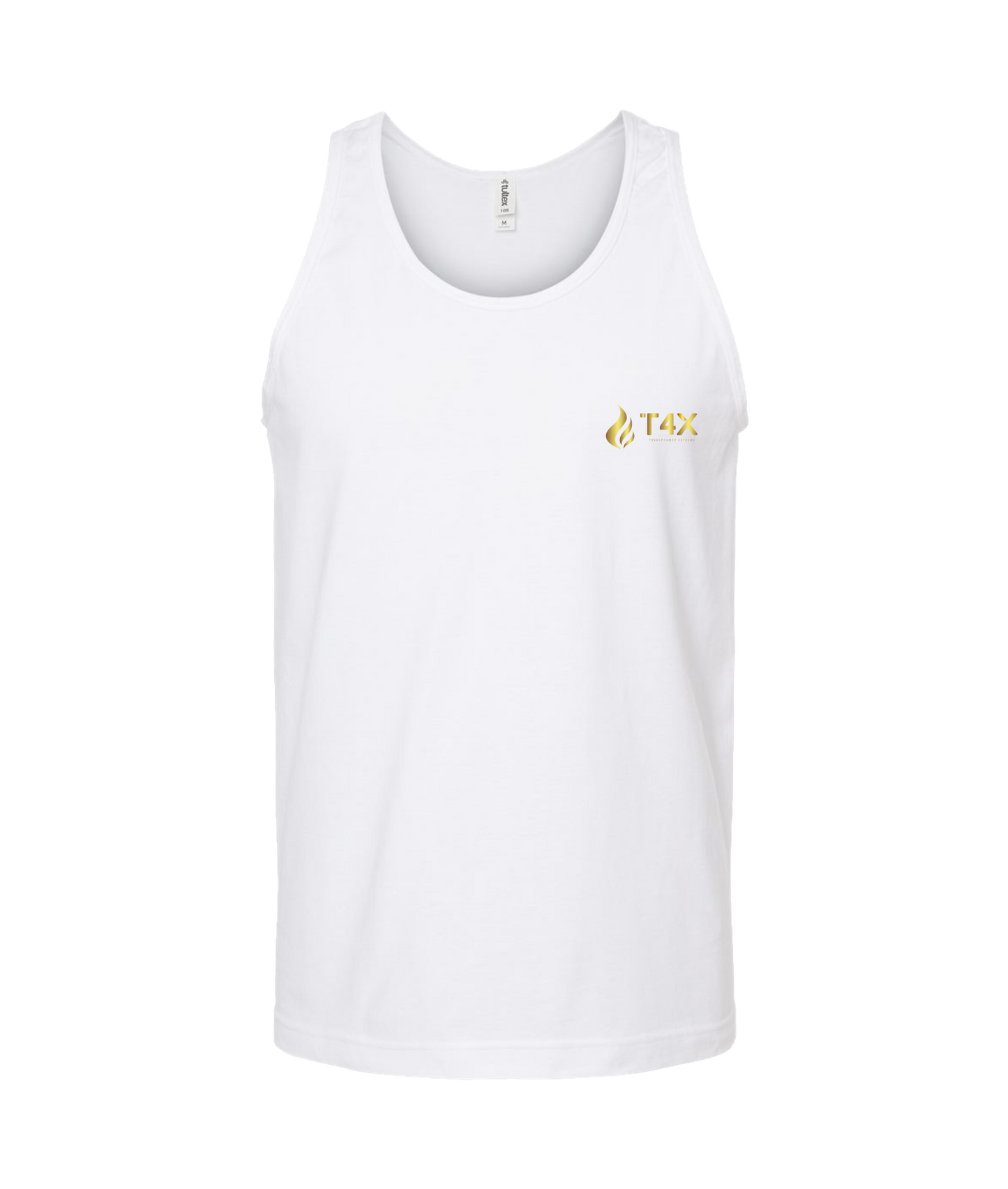 T4E (Trans4ormed Extreme) - GOLD FLAME - White Tank Top