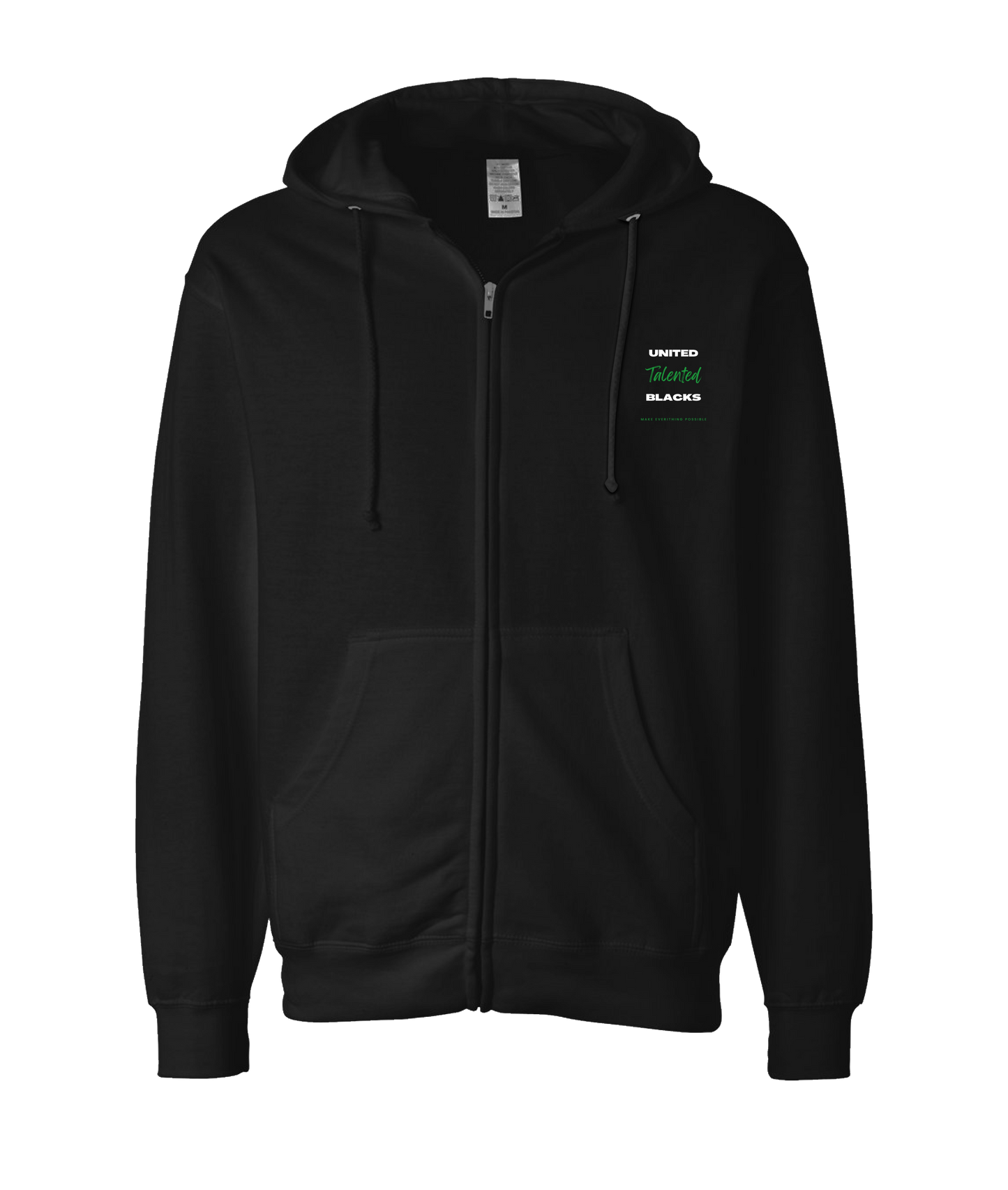 V-TALBTOP - MAKE EVERYTHING POSSIBLE - Black Zip Up Hoodie