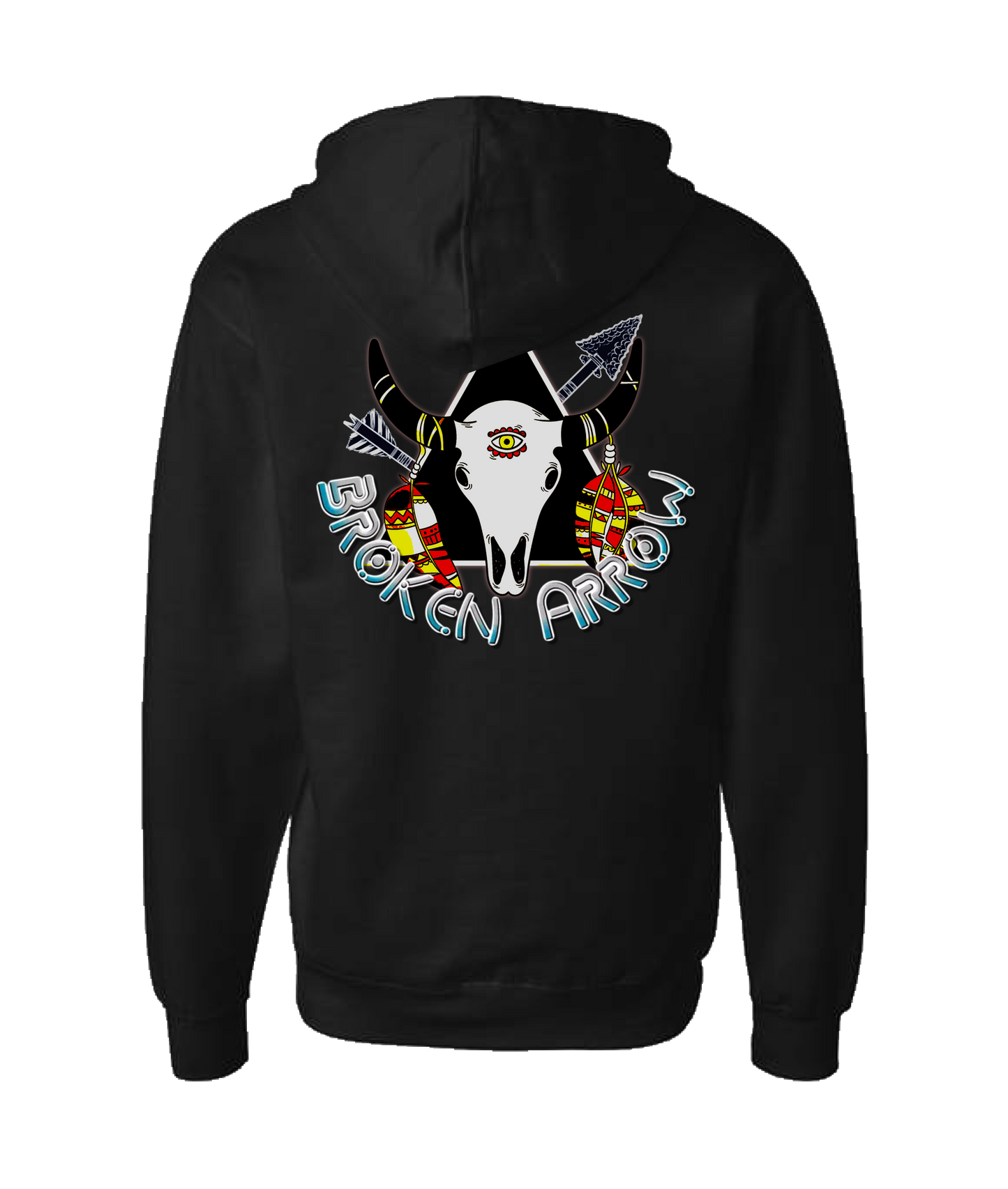 V-TBBATOP - Broken Arrow 1 - Black Zip Up Hoodie