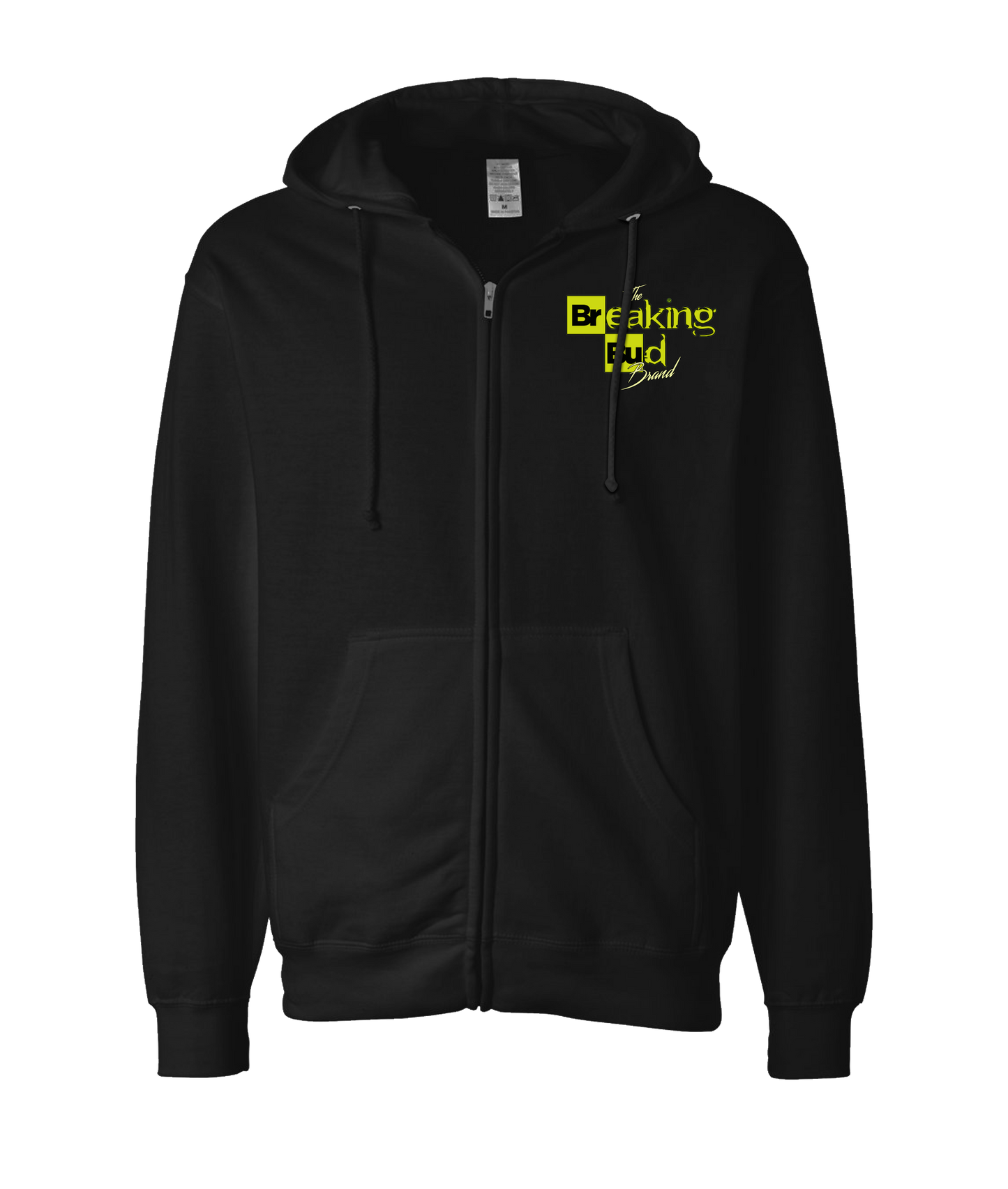 The Breakin Bud Brand - Winter season - Black Zip Up Hoodie