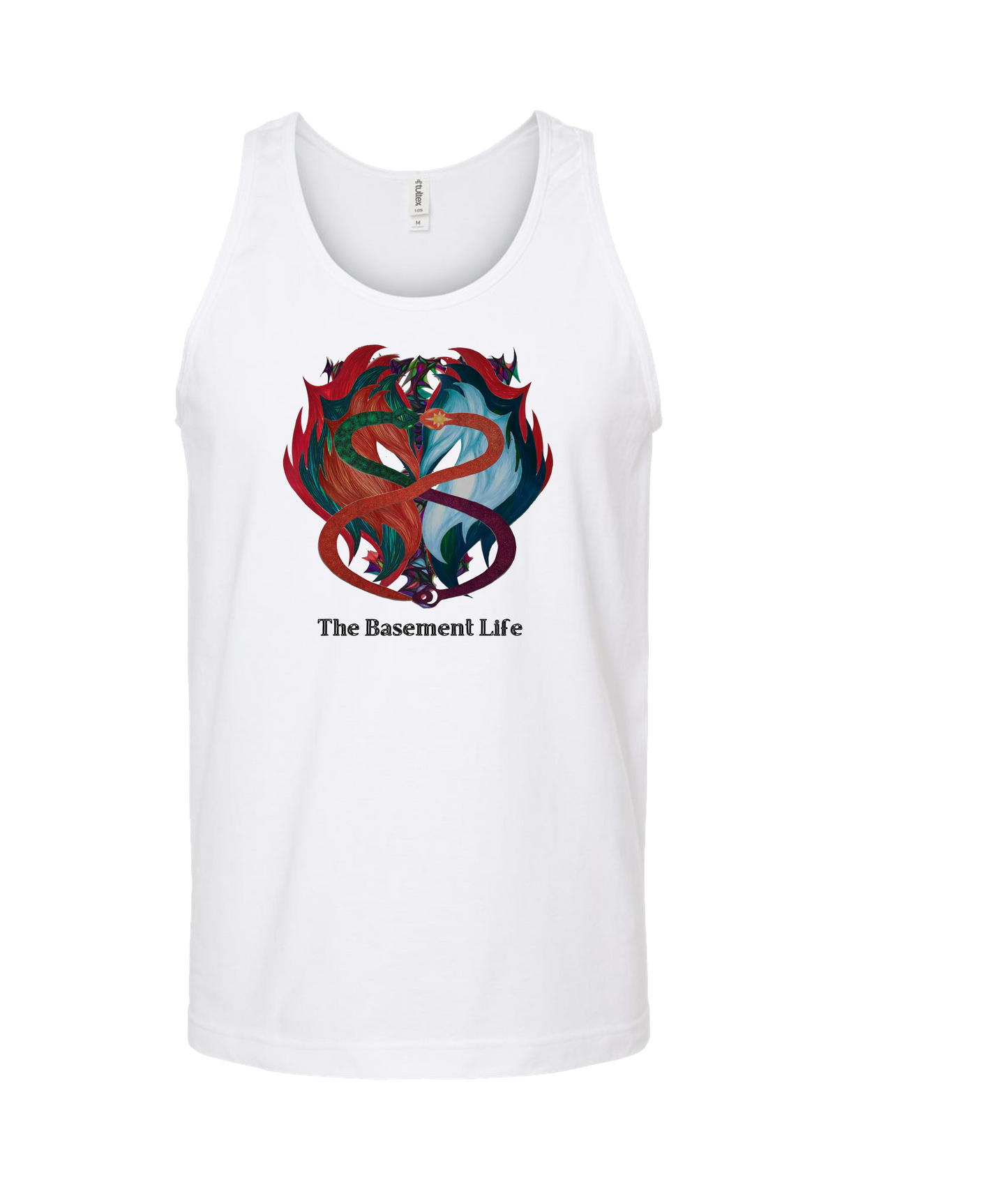 The Basement Life - Infinite Snake - White Tank Top