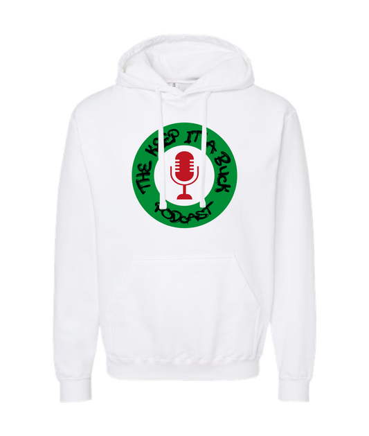 The Buck Store - The Keep it a Buck Podcast Round Logo - White Hoodie