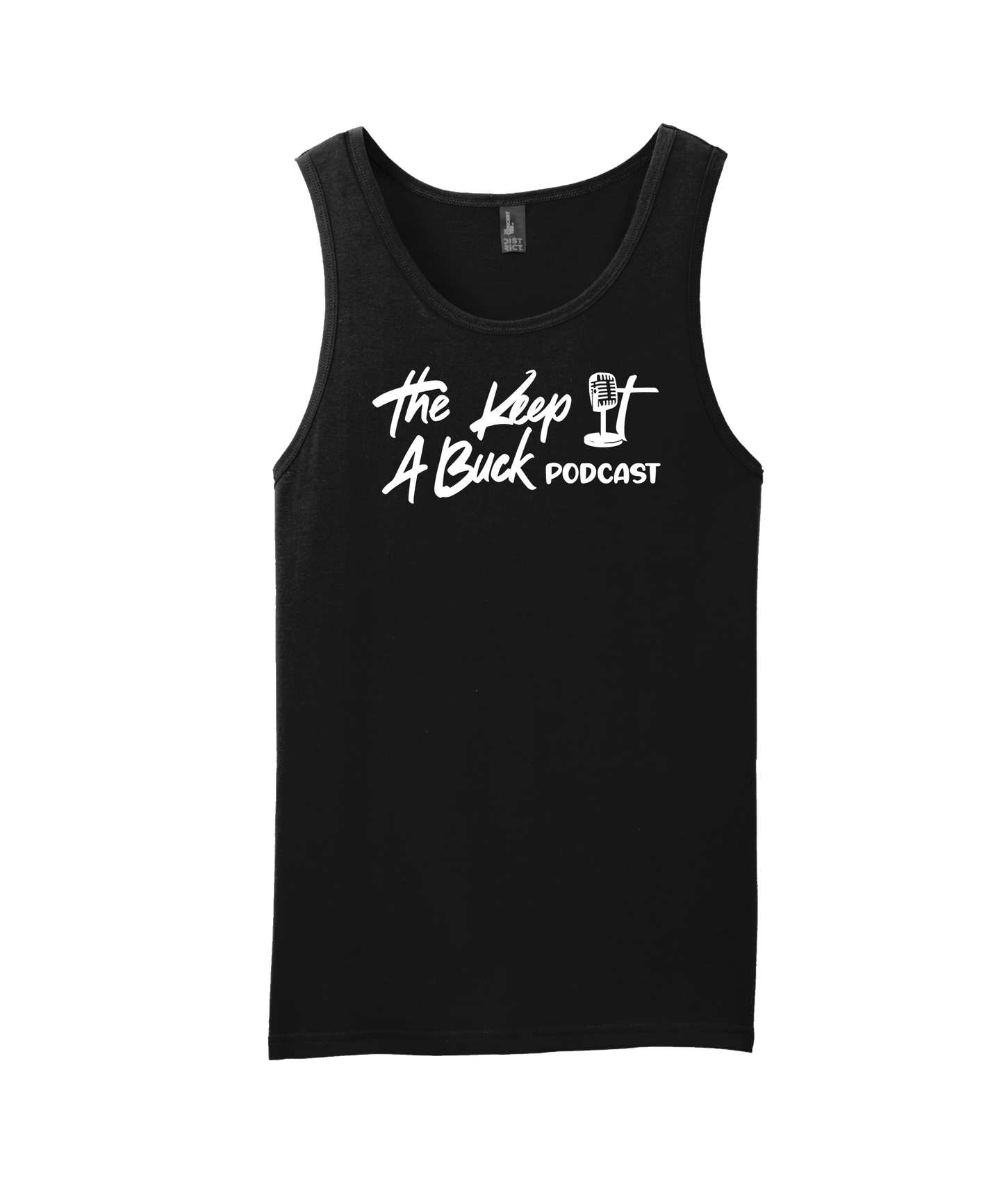 The Buck Store - The Keep it a Buck Podcast Text Logo - Black Tank Top