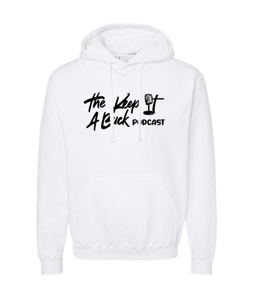 The Buck Store - The Keep it a Buck Podcast Text Logo - White Hoodie